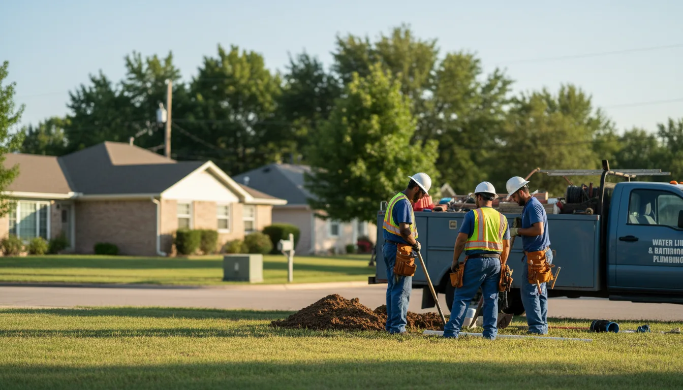 Residential water line and bathroom plumbing service in Collins, MO